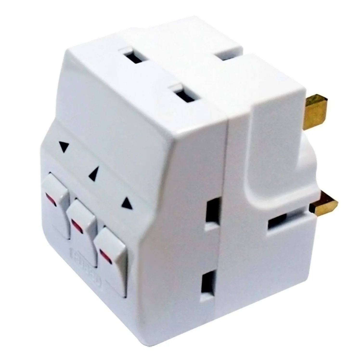 Masterplug 3 Socket Switched Adaptor White 3 Masterplug 3 Socket Switched Adaptor White