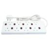 None Masterplug 8 Socket Switched Extension Lead 2m White -Energizer Sales Store 12804129 1514846429141125