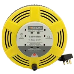 None Masterplug 4 Socket Cassette Reel 15m Yellow