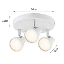 Artemis 3 Lamp LED Round Spotlight - White -Energizer Sales Store 12810123 1654840948068759