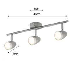 Vector 3 Bar LED Spotlight - Satin Nickel 10 Vector 3 Bar LED Spotlight - Satin Nickel -Energizer Sales Store 12810129 1394843073337084