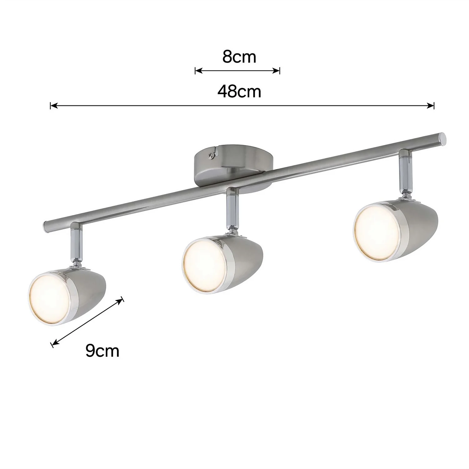 Vector 3 Bar LED Spotlight - Satin Nickel 6 Vector 3 Bar LED Spotlight - Satin Nickel - Image 4