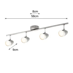 Vector 4 Bar LED Spotlight - Satin Nickel -Energizer Sales Store 12810233 1094843073478030