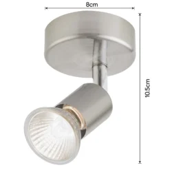 Rochdale 1x 35W Spotlight - Brushed Stainless Steel -Energizer Sales Store 12813666 8924843086003885