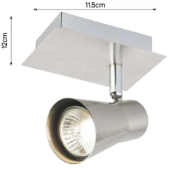 Swansea 1x 35W Spotlight - Brushed Stainless Steel -Energizer Sales Store 12813668 1984843086320901