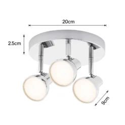 Apollo 3x 5W Round Plate LED Spotlight - Chrome -Energizer Sales Store 12813810 1244843087160541