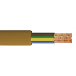 None Pitacs 0.5mm 3 Core Round Flexible Cable 5m Gold 2183Y
