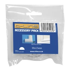 D-Line Mini Decorative Trunking Clip Over Flat Bends 2 Pack 30mm X 15mm White -Energizer Sales Store 12814527 8014833200172840