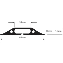 D-Line Light Duty Floor Cable Cover 17mm X 9mm X 1.8m Black -Energizer Sales Store 12814531 1824833201912048