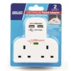 Arlec 2 Socket And 2 USB Surge Adaptor White -Energizer Sales Store 12815087 2784831948951017