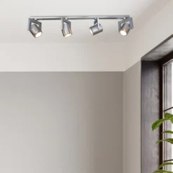 Yorkie 4 Lamp Spotlight Bar - Satin Nickel -Energizer Sales Store 12815954 1804843347416628