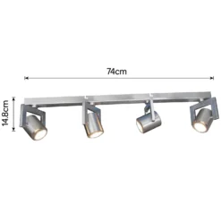 Yorkie 4 Lamp Spotlight Bar - Satin Nickel -Energizer Sales Store 12815954 6214843347481104