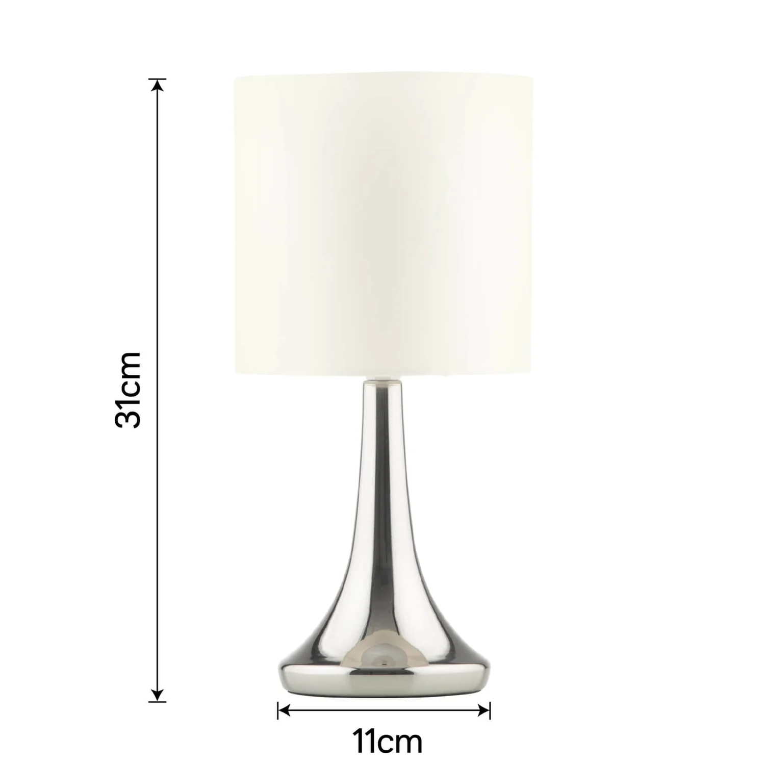 Mia Touch Table Lamp, Cream 9 Mia Touch Table Lamp, Cream - Image 7