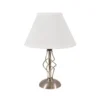 Darcie Satin Nickel Table Lamp -Energizer Sales Store 12816352 5014832141925441