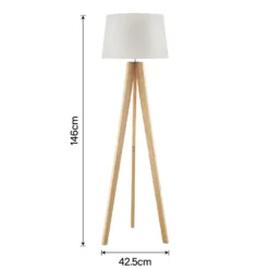 Poppy Tripod Floor Lamp - Natural -Energizer Sales Store 12816482 4304833200836536