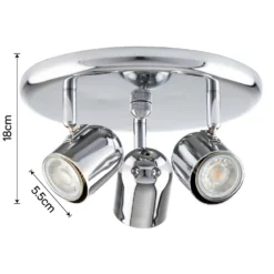 Phoenix 3 Lamp Spotlight - Chrome -Energizer Sales Store 12816706 1904843347999741