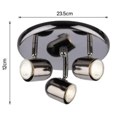 Phoenix 3 Lamp Spotlight Plate - Black Chrome -Energizer Sales Store 12816709 1544855431684846