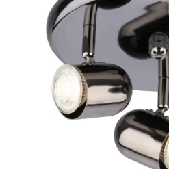 Phoenix 3 Lamp Spotlight Plate - Black Chrome -Energizer Sales Store 12816709 3364855431723717