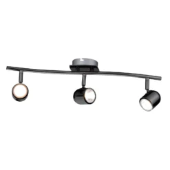 Phoenix 3 Lamp Spotlight Bar - Black Chrome