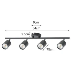 Travis 4 Light Spotlight Bar - Black -Energizer Sales Store 12817922 1014843359507162