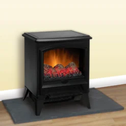 Dimplex Casper Optiflame® 2kW Freestanding Electric Stove With Realistic Log Effect Fuel Bed - Black -Energizer Sales Store 12818925 3544833223413324