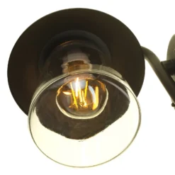 Lutec Cate E27 IP44 Outdoor Wall Lantern - Black With Rust Effect -Energizer Sales Store 12819161 1704952656793757