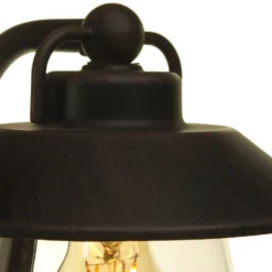 Lutec Cate E27 IP44 Outdoor Wall Lantern - Black With Rust Effect -Energizer Sales Store 12819161 1754952656824828