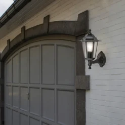 Lutec Corniche E27 Outdoor Wall Lantern - Black -Energizer Sales Store 12819209 1454952643020772