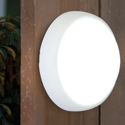 Lutec Slim Outdoor Wall Light - White