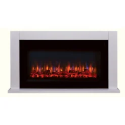 Suncrest Lumley Electric Fire Suite With Flat To Wall Fitting - White
