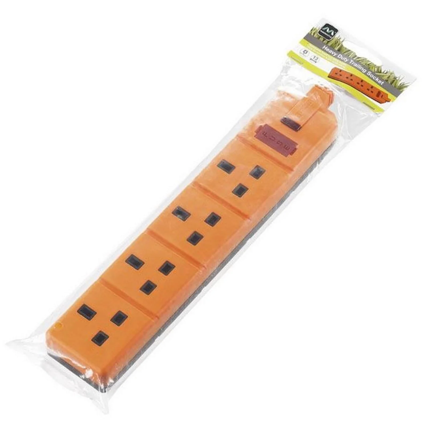 Masterplug 4 Socket Heavy Duty Rewirable Trailing Socket Orange 6 Masterplug 4 Socket Heavy Duty Rewirable Trailing Socket Orange - Image 4