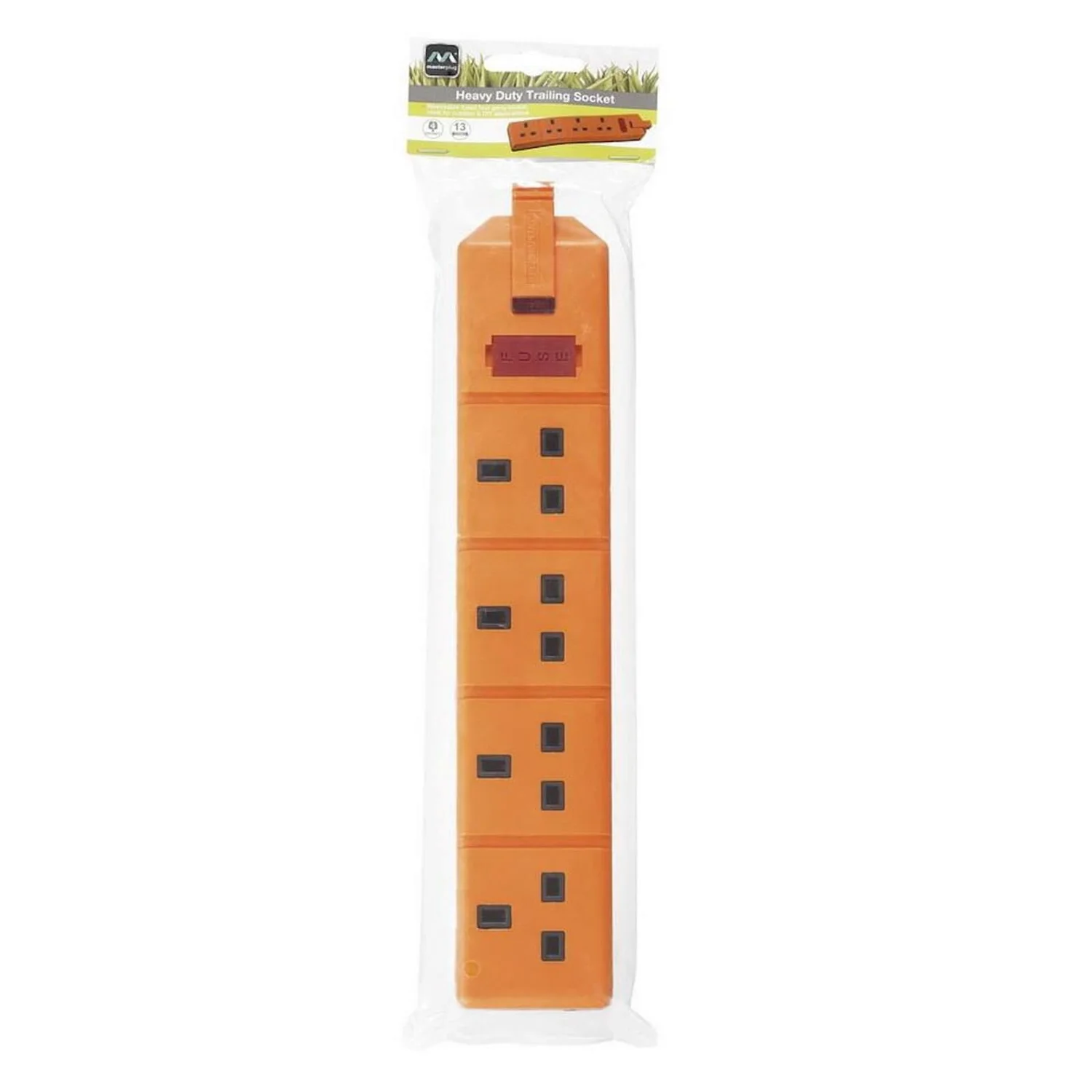 Masterplug 4 Socket Heavy Duty Rewirable Trailing Socket Orange 8 Masterplug 4 Socket Heavy Duty Rewirable Trailing Socket Orange - Image 6