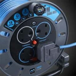 Masterplug Pro XT 4 Socket Cable Reel 25m Blue -Energizer Sales Store 12820918 1924832958916566