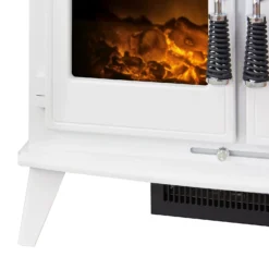 Αδάμ Adam Woodhouse Electric Stove With Realistic Log Bed & LED Flame Effect Flat To Wall Fitting - White -Energizer Sales Store 12821339 3804869655304757