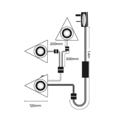 Arlec 3 Pack LED Triangle Cabinet Lights -Energizer Sales Store 12825180 8295007594561258
