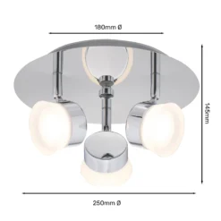 Paisley LED Bathroom Round Plate Spotlight - 3 X 4.5W 20 Paisley LED Bathroom Round Plate Spotlight - 3 X 4.5W -Energizer Sales Store 12826177 5284958071805718