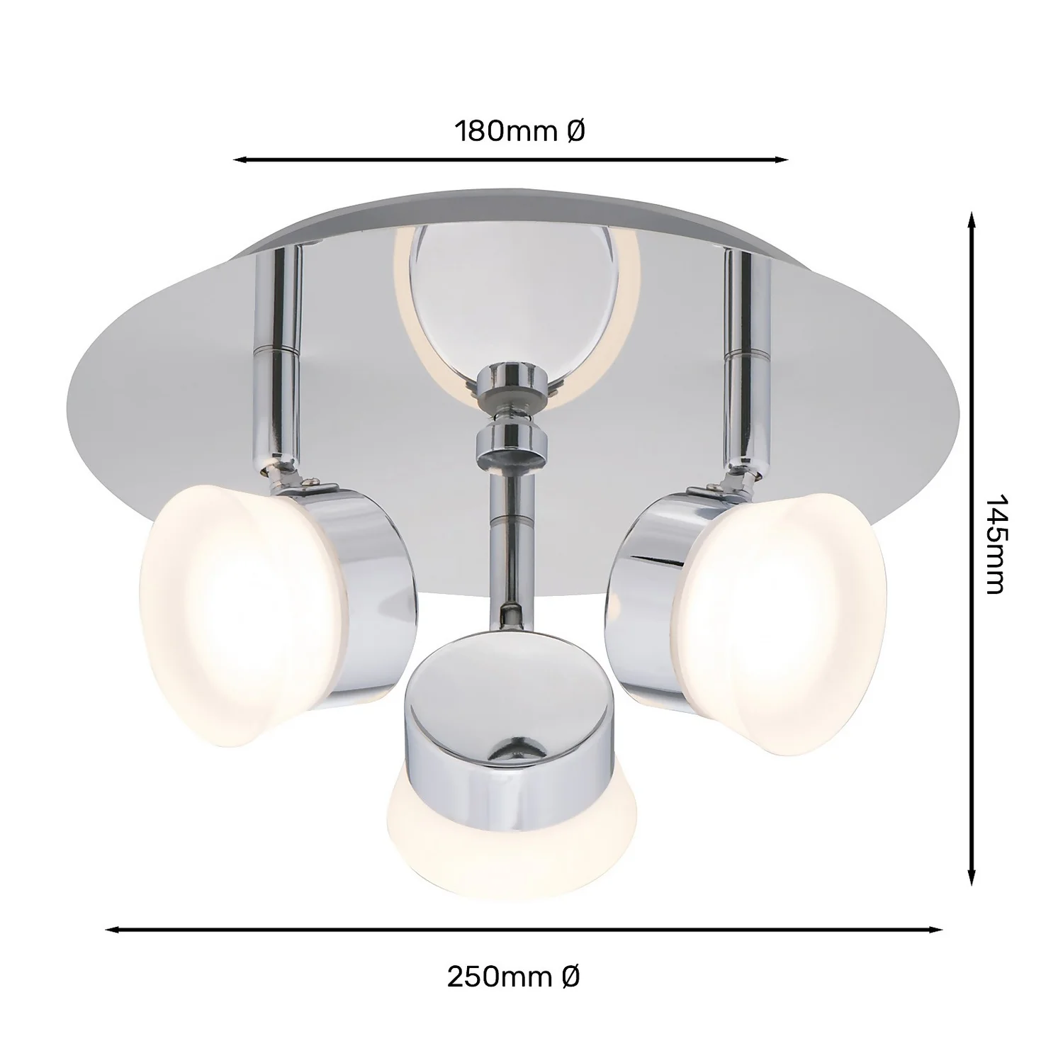 Paisley LED Bathroom Round Plate Spotlight - 3 X 4.5W 11 Paisley LED Bathroom Round Plate Spotlight - 3 X 4.5W - Image 9