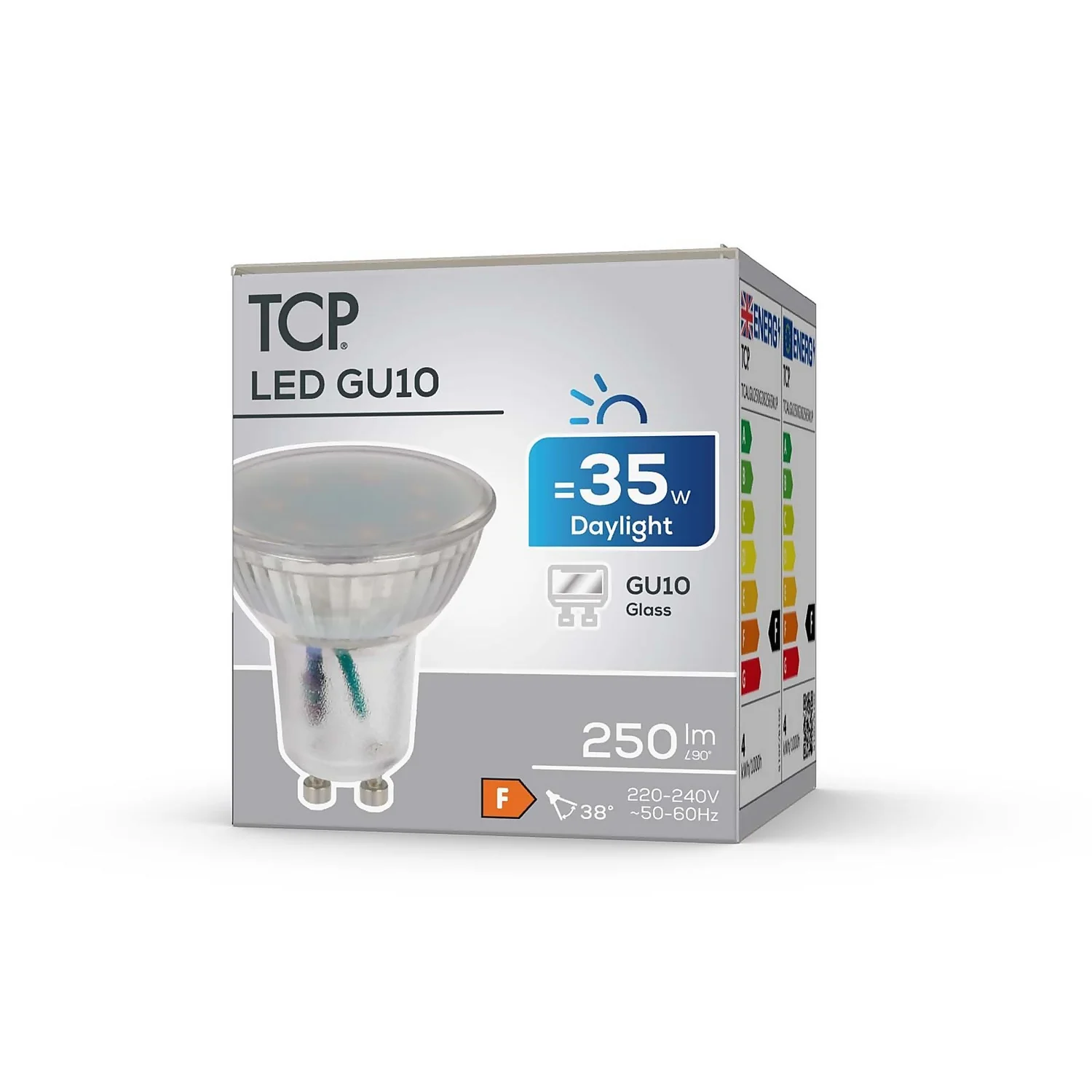 TCP LED Glass GU10 35W Cool Light Bulb 4 TCP LED Glass GU10 35W Cool Light Bulb - Image 2