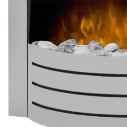 Αδάμ Adam Comet Electric Fire With Inset Fitting - Brushed Steel -Energizer Sales Store 12827036 4534833219170259