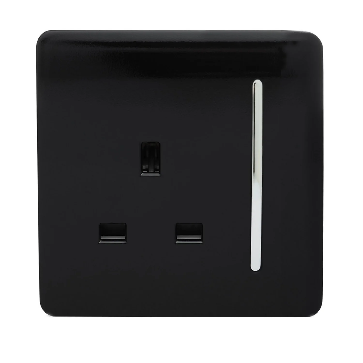 Trendi Switch 1 Gang 13 Amp Plug Socket In Screwless Black 3 Trendi Switch 1 Gang 13 Amp Plug Socket In Screwless Black