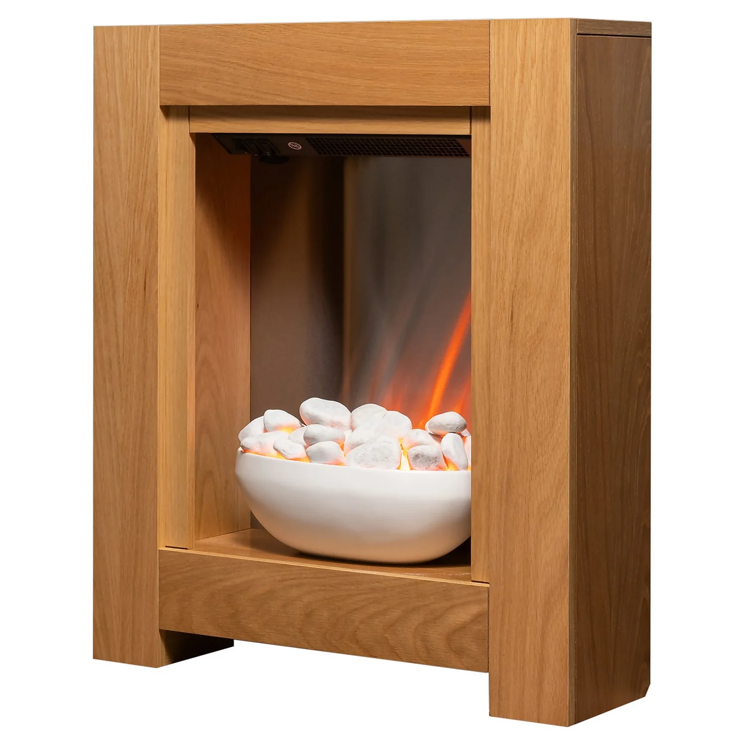 Αδάμ Adam Monet Electric Fire Suite With Flat To Wall Fitting - Oak 4 Αδάμ Adam Monet Electric Fire Suite With Flat To Wall Fitting - Oak - Image 2