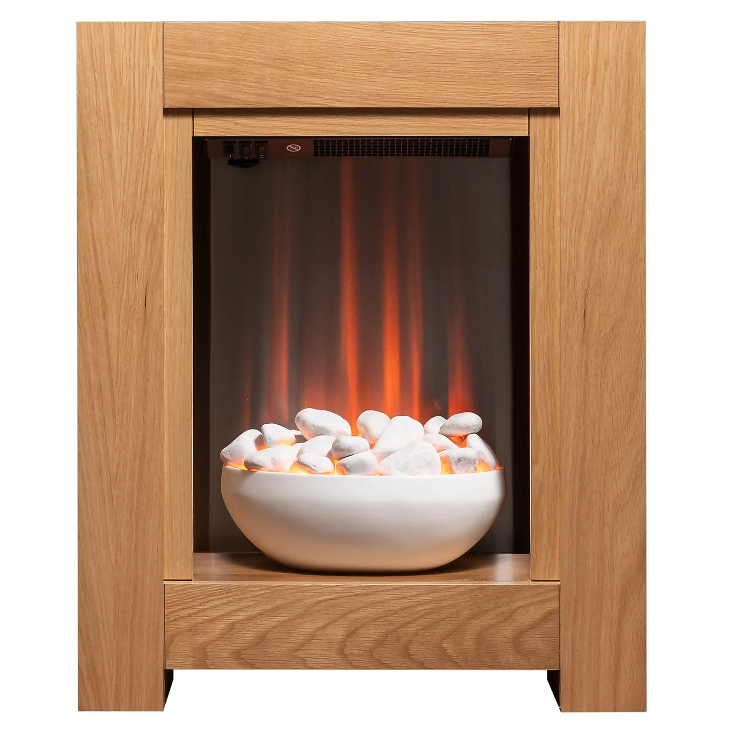 Αδάμ Adam Monet Electric Fire Suite With Flat To Wall Fitting - Oak 3 Αδάμ Adam Monet Electric Fire Suite With Flat To Wall Fitting - Oak
