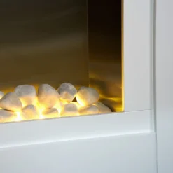 Αδάμ Adam Brooklyn Electric Fire Suite With Flat To Wall Fitting - White -Energizer Sales Store 12828997 8344869651726396