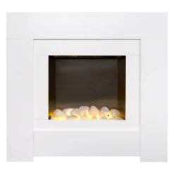 Αδάμ Adam Brooklyn Electric Fire Suite With Flat To Wall Fitting - White
