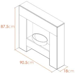 Αδάμ Adam Cubist Electric Fire Suite With Flat To Wall Fitting - White 11 Αδάμ Adam Cubist Electric Fire Suite With Flat To Wall Fitting - White -Energizer Sales Store 12829006 7664869651928311