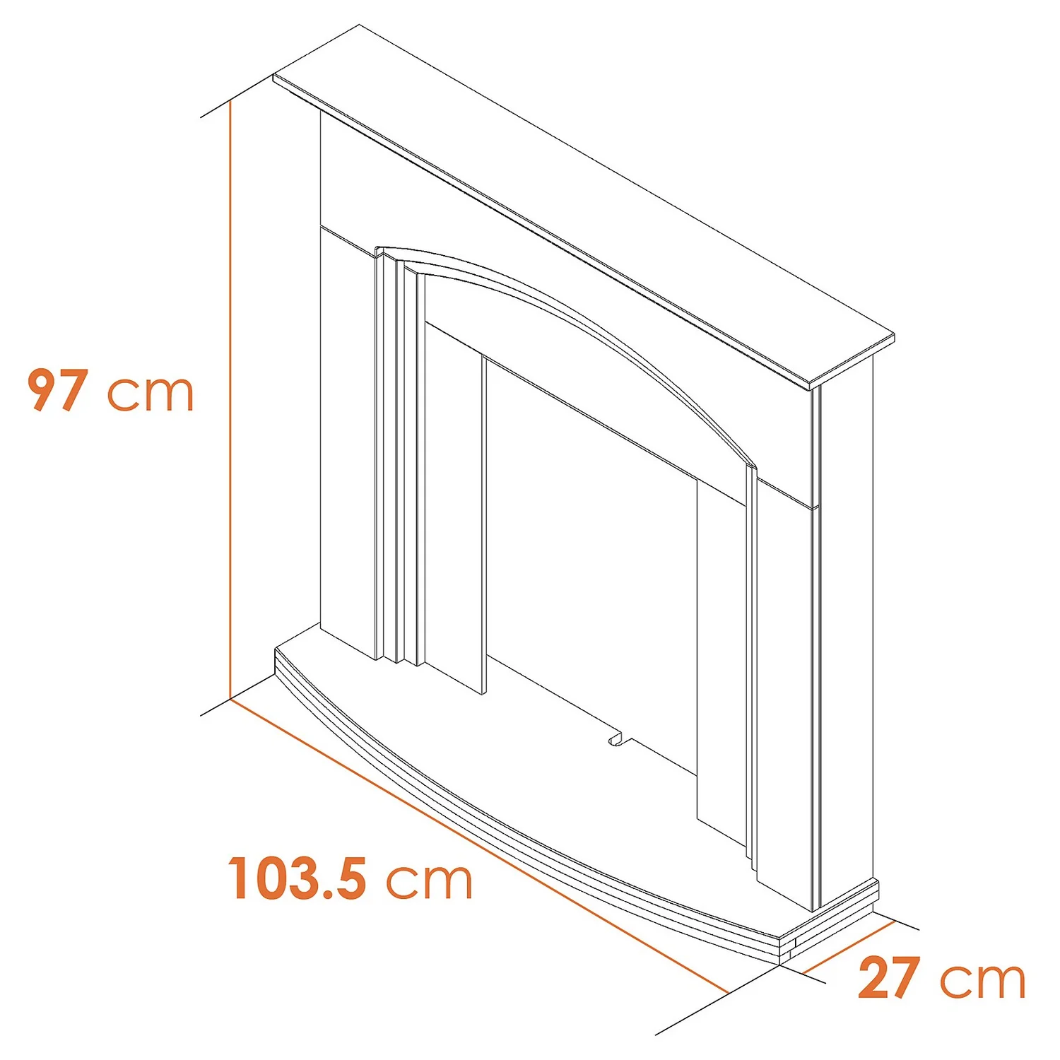Αδάμ Adam Truro Fireplace Surround & Helios Electric Fire With Flat To Wall Fitting - White & Black 4 Αδάμ Adam Truro Fireplace Surround & Helios Electric Fire With Flat To Wall Fitting - White & Black - Image 2
