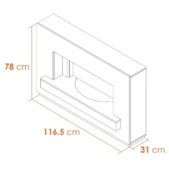Αδάμ Adam Sambro Electric Fire Suite With Flat To Wall Fitting - White & Grey -Energizer Sales Store 12829026 1644869653694864