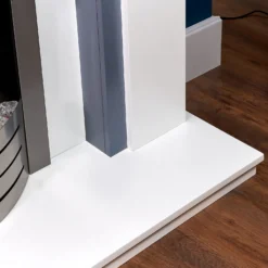 Αδάμ Adam Tuscany Fireplace Surround & Comet Electric Fire With Downlights & Flat To Wall Fitting - White, Grey & Brushed Steel 9 Αδάμ Adam Tuscany Fireplace Surround & Comet Electric Fire With Downlights & Flat To Wall Fitting - White, Grey & Brushed Steel -Energizer Sales Store 12829038 1644869650826282