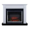 Suncrest Antigua Electric Fire Suite With Smart Remote & Flat To Wall Fitting - White, Graphite & Chrome -Energizer Sales Store 12829289 2014993138884642