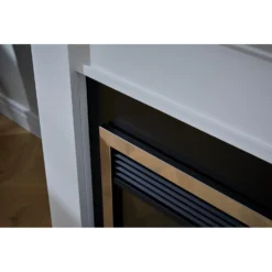 Suncrest Antigua Electric Fire Suite With Smart Remote & Flat To Wall Fitting - White, Graphite & Chrome -Energizer Sales Store 12829289 9054993138961262